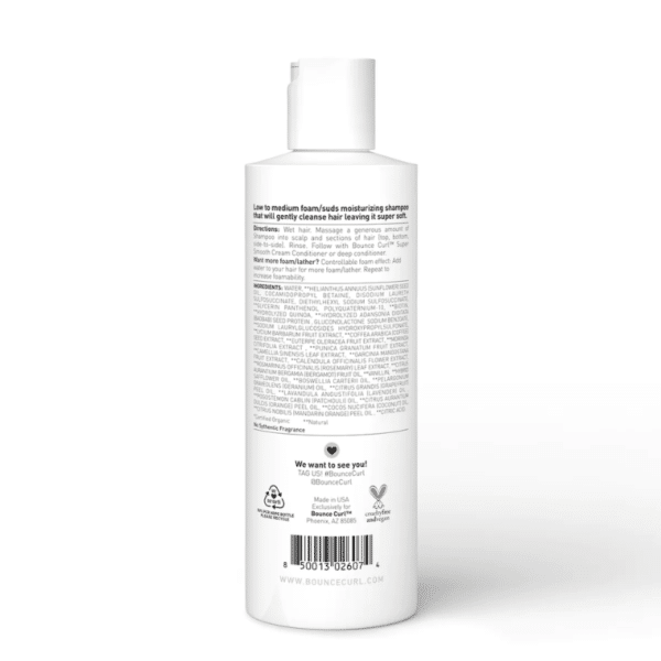 Bounce Curl -Pure Silk Moisturizing Shampoo bagsiden
