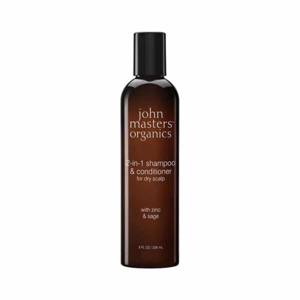 John Masters Organics 2in 1 Shampoo & Conditioner with Zing & Sage curly girl godkendt produkt forhandles ved ww.curlsforyou.dk din curly girl shop
