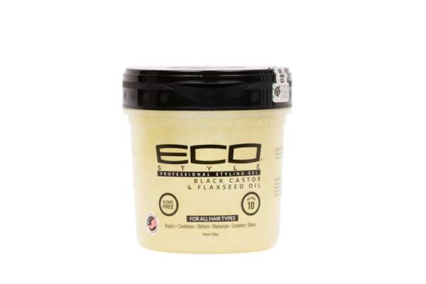 EcoStyler - Styling Gel Black Castor & Flaxseed Oil styling gel hjælper med at pleje og reparere beskadiget hår og samtidig fremme en sund hovedbund.