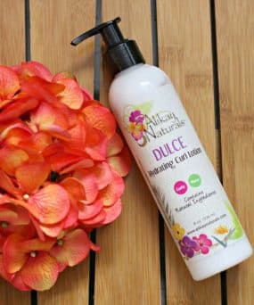 Alikay Naturals Dulce Hydrating Curl Lotion with flowers