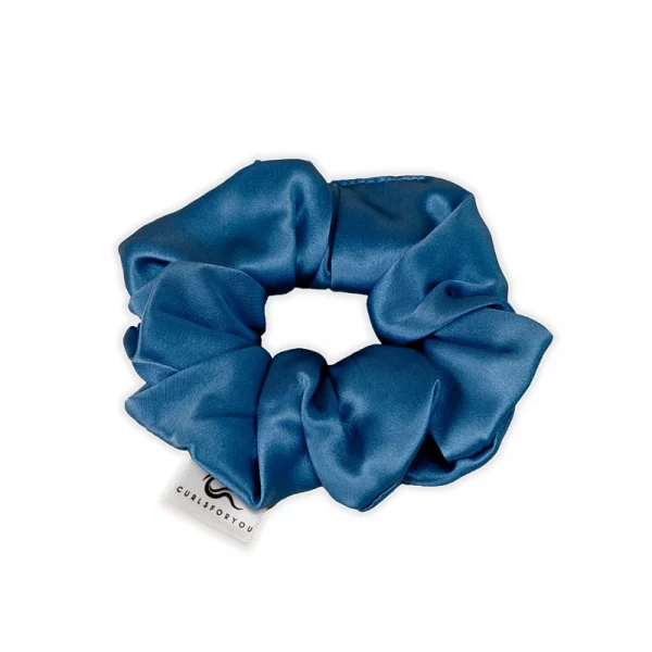 CurlsForYou Stor Scrunchie i farven blå