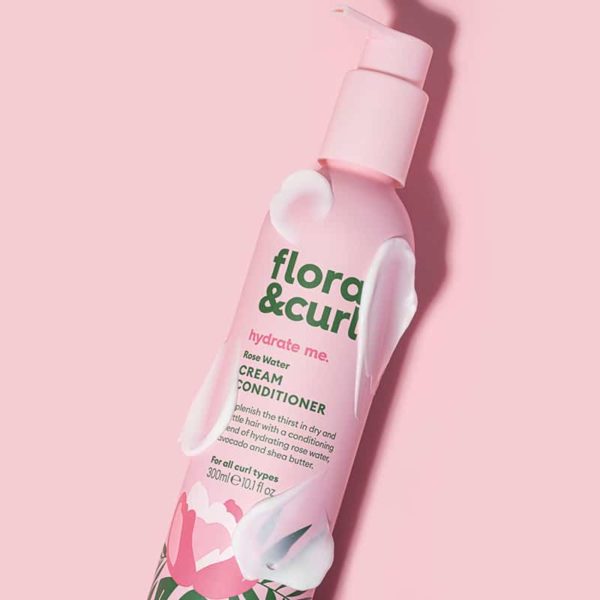 Flora & Curl Rose Water Cream Conditioner lifestyle
