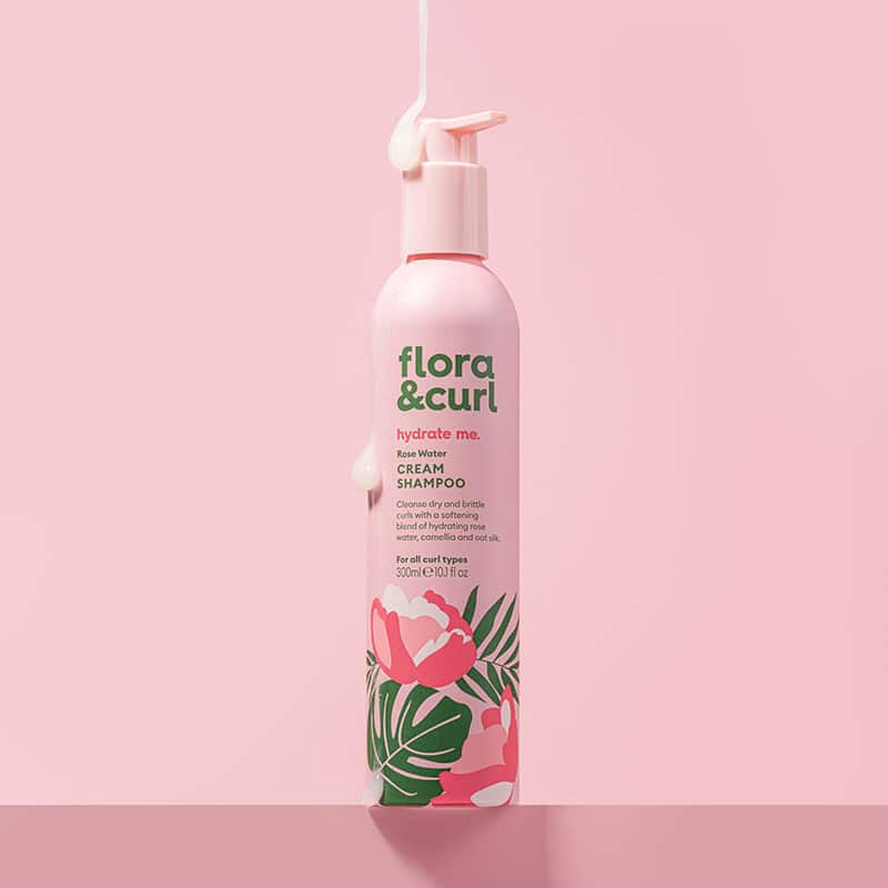 Flora & Curl Rose Water Cream Shampoo lifestyle