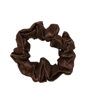 Limone - Silk Scrunchies 3 cm Dark Brown