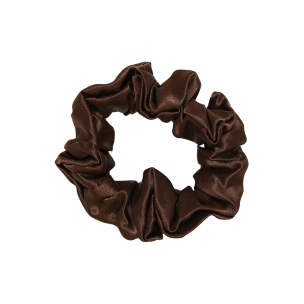 Limone - Silk Scrunchies 3 cm Dark Brown