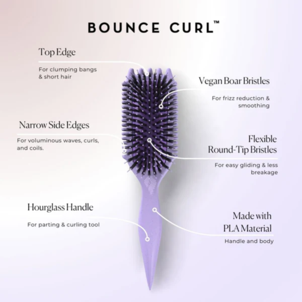 Bounce Curl – Volume Edgelift Brush Purple Fordele ved børsten