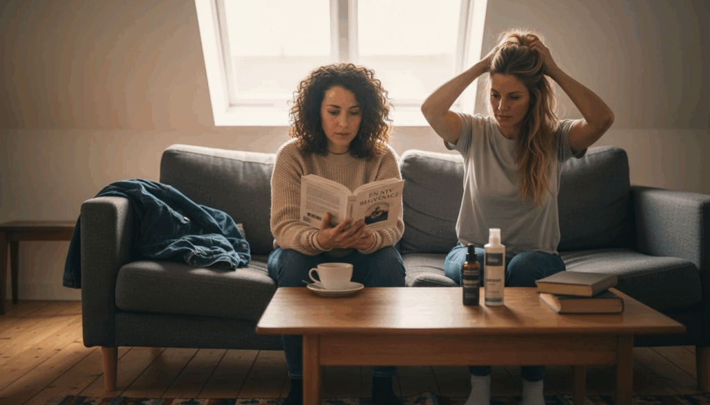 Kvinder med naturligt krøllet eller bølget hår, som passer det derhjemme