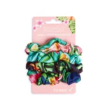 Flora & Curl Small Satin Scrunchies white background