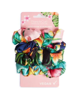 Flora & Curl Large Satin Scrunchies