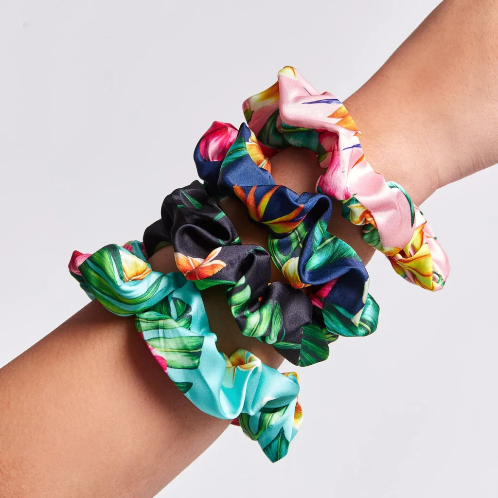 Flora & Curl Large Satin Scrunchies lifestyle 1