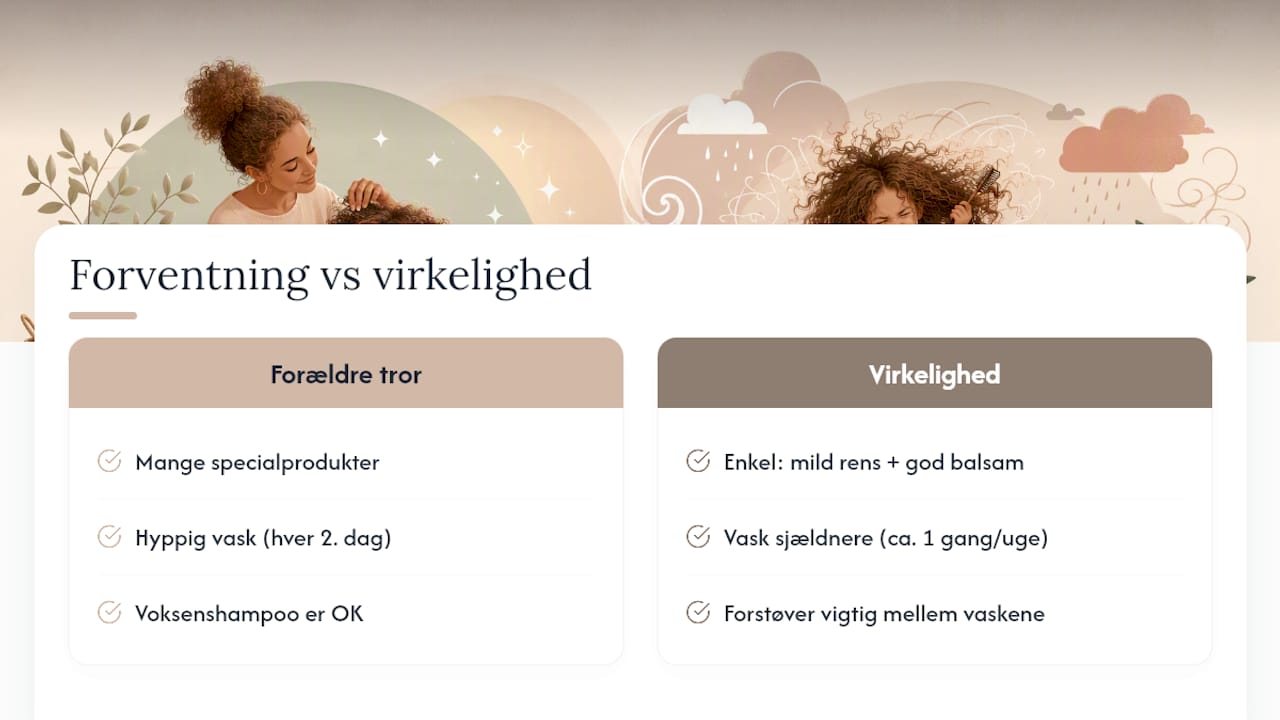 Hvad har vi lært af at rådgive forældre om krøller? — overview diagram