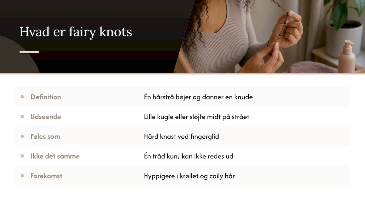 Hvad er fairy knots (trichonodosis)? — overview diagram