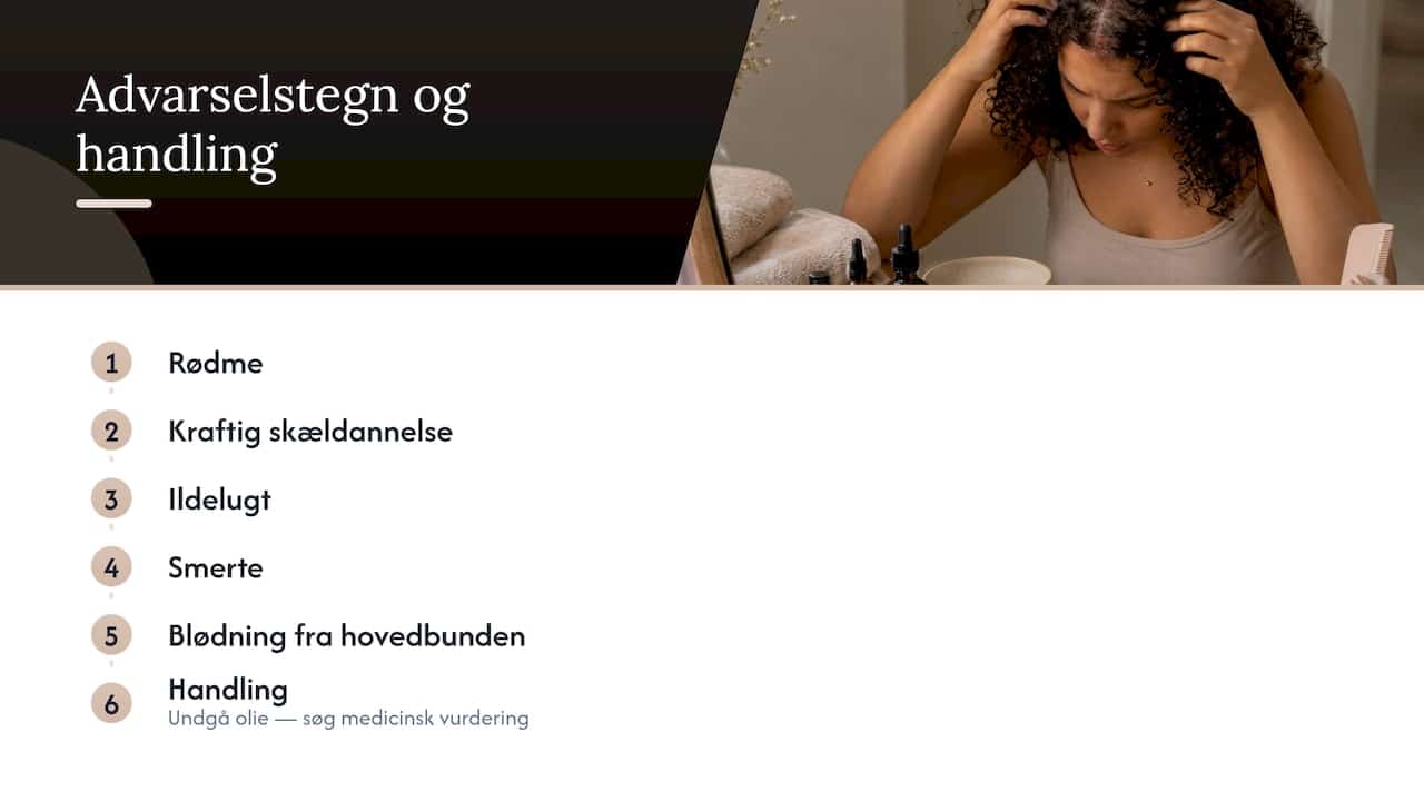 Advarselstegn: Her bør olie undgås