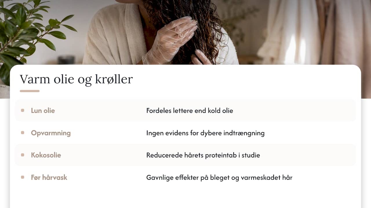 Hvad en varm oliebehandling gør for krøllet hår — overview diagram