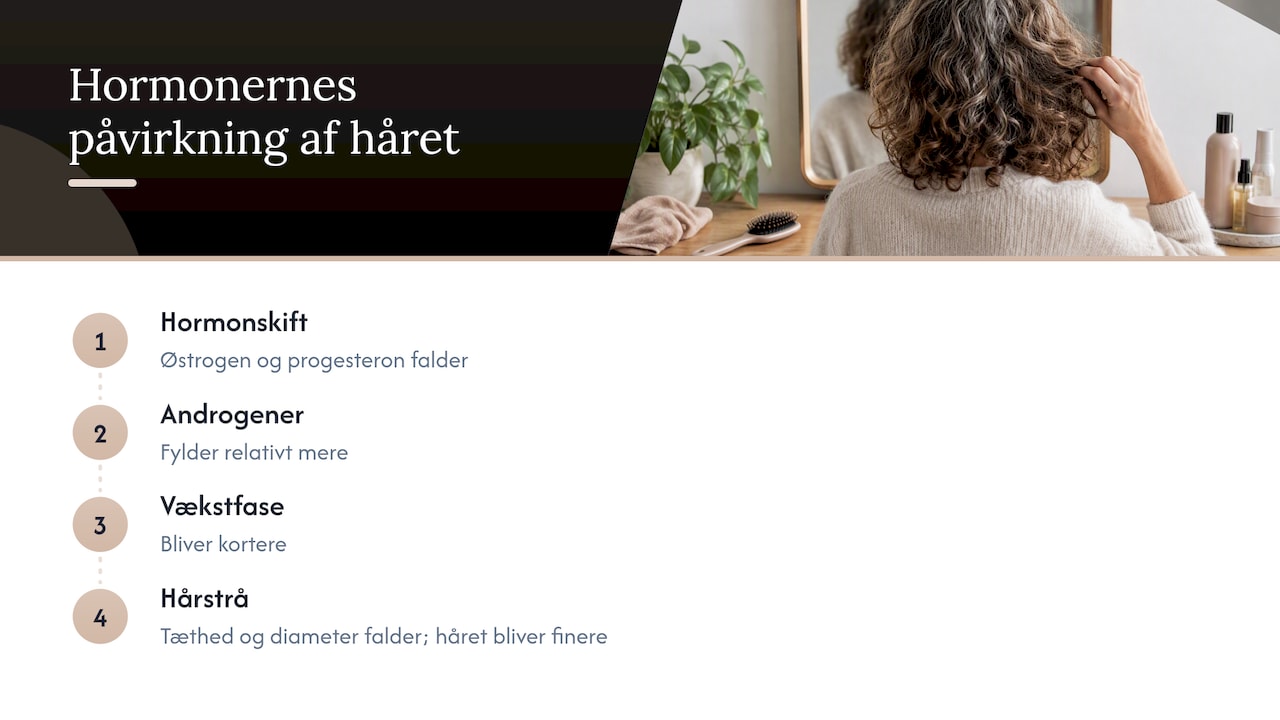 Hormonelle skift og tre ændringer i håret